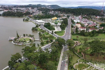 Một góc trung tâm thành phố Đà Lạt, tỉnh Lâm Đồng.