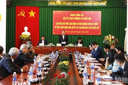 Đồng chí Nguyễn Đức Hải, Ủy viên Trung ương Đảng, Phó Chủ tịch Quốc hội chủ trì làm việc với tỉnh Lâm Đồng và Viện Nghiên cứu hạt nhân.