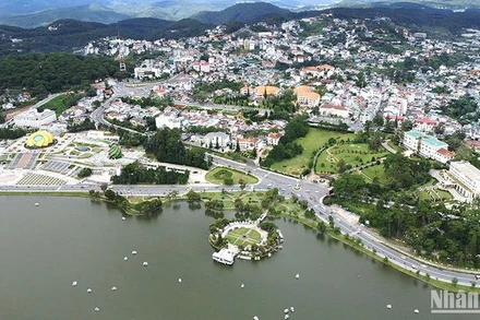 Một góc trung tâm thành phố Đà Lạt, tỉnh Lâm Đồng.