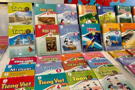 Sách giáo khoa theo Chương trình giáo dục phổ thông mới, thuộc bộ Cánh Diều (Ảnh: THANH XUÂN)