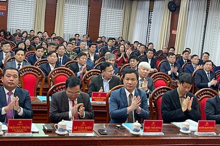 Các đại biểu dự Hội nghị triển khai phong trào thi đua xây dựng tổ chức cơ sở đảng trong sạch, vững mạnh.