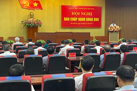 Hội nghị về việc hợp nhất tỉnh Hải Dương và thành phố Hải Phòng.