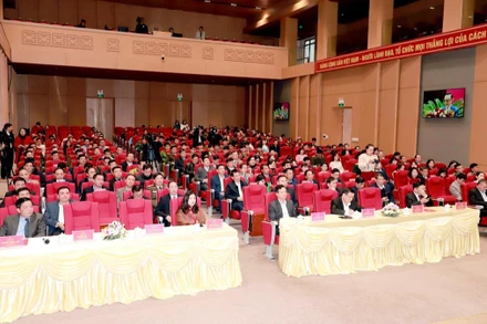 Toàn cảnh lễ trao giải báo chí về xây dựng Đảng của tỉnh Hà Giang.