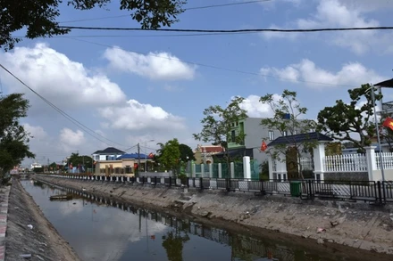 Khởi sắc nông thôn mới nâng cao huyện Giao Thủy, tỉnh Nam Định. (Ảnh: XUÂN TRƯỜNG)