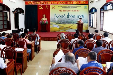 Quang cảnh phát động cuộc thi "Ảnh đẹp nông thôn mới Ninh Bình" năm 2023. (Ảnh: MINH ĐƯỜNG)
