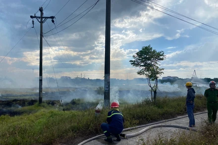 Hiện trường vụ tai nạn.