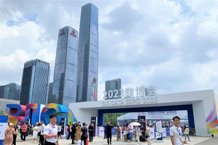 Hội chợ triển lãm quốc tế công nghiệp Big Data tại Trung Quốc. (Ảnh: HỮU HƯNG)