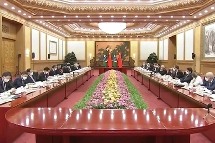 Quang cảnh buổi hội đàm.