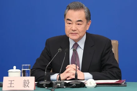 Ủy viên Bộ Chính trị, Chủ nhiệm Văn phòng Ủy ban Công tác đối ngoại Trung ương Đảng Cộng sản Trung Quốc, Bộ trưởng Ngoại giao Trung Quốc Vương Nghị. (Ảnh: Tân Hoa Xã)