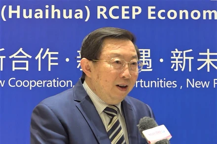 Chuyên gia Hứa Ninh Ninh trong một lần trả lời phỏng vấn của phóng viên Báo Nhân Dân thường trú tại Trung Quốc.