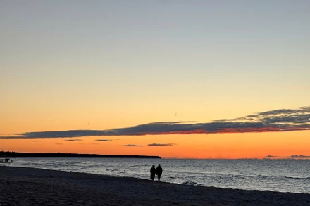 Mùa thu vàng Kolobrzeg.