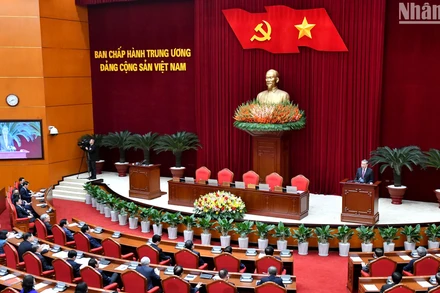 Tổng Bí thư Tô Lâm phát biểu bế mạc hội nghị. 