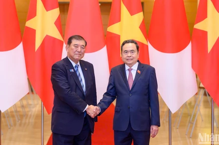 Chủ tịch Quốc hội Trần Thanh Mẫn và Thủ tướng Nhật Bản Ishiba Shigeru.