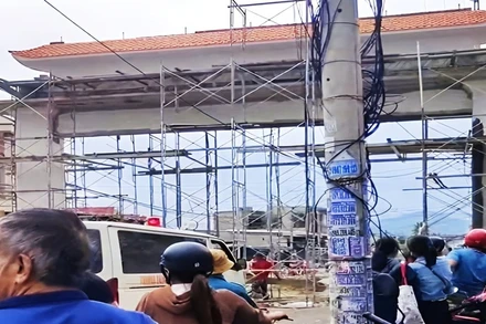 Hiện trường xảy ra vụ việc. (Ảnh: CTV)