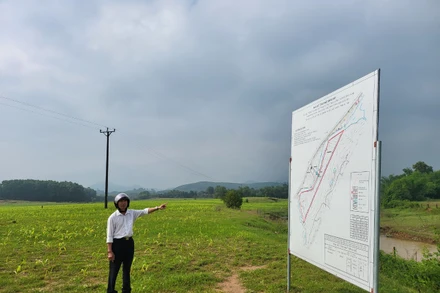 Tổng diện tích khu đất khai thác mỏ cát tại thôn Mỹ Yên có diện tích gần 3,479ha.