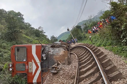 Hiện trường vụ tai nạn.