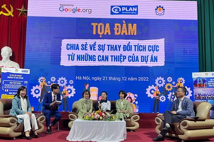 Tọa đàm tại lễ tổng kết dự án. (Ảnh: Plan International Việt Nam)
