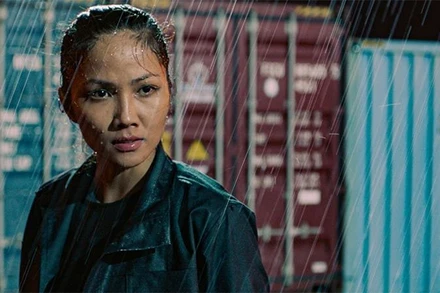 Hoa hậu H’Hen Niê trong phim “578: Phát đạn của kẻ điên”. (Ảnh đoàn phim cung cấp)