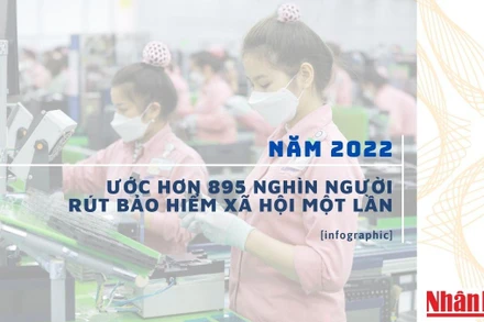 [Infographic] Năm 2022, ước hơn 895 nghìn người rút bảo hiểm xã hội một lần