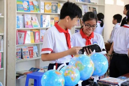  Giờ học ngoại khóa của học sinh Trường THCS Nguyễn An Ninh, thành phố Vũng Tàu, tỉnh Bà Rịa-Vũng Tàu. (Ảnh: nhandan.vn)