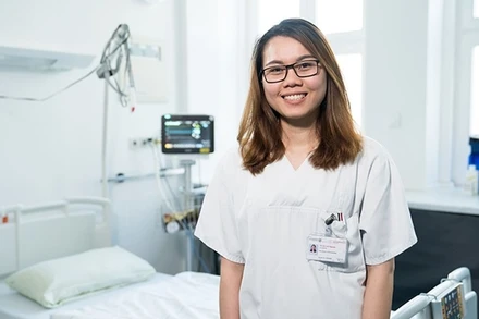 Ứng viên trong chương trình điều dưỡng đi làm việc tại CHLB Đức. (Ảnh: Dolab)