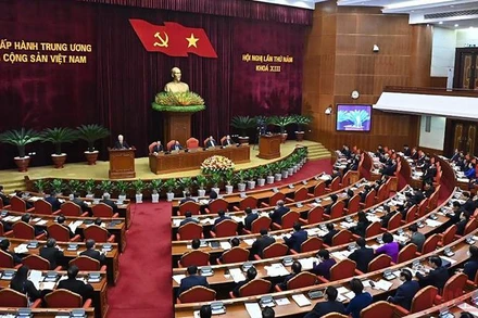 Hội nghị lần thứ 5 Ban Chấp hành Trung ương Đảng khóa XIII thảo luận, cho ý kiến về Đề án thành lập Ban Chỉ đạo cấp tỉnh về phòng, chống tham nhũng, tiêu cực. (Ảnh minh họa: Đăng Khoa)