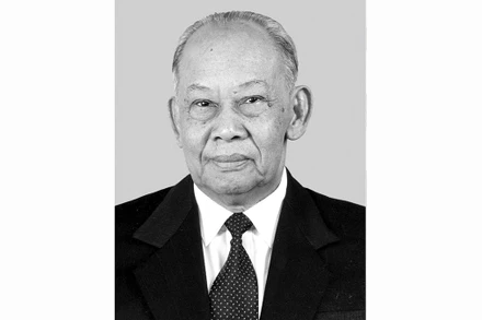 Đồng chí Đại tướng Khamtay Siphandone, nguyên Chủ tịch Ban Chấp hành Trung ương Đảng Nhân dân cách mạng Lào, nguyên Chủ tịch nước Cộng hòa dân chủ nhân dân Lào. (Ảnh: TTXVN phát)