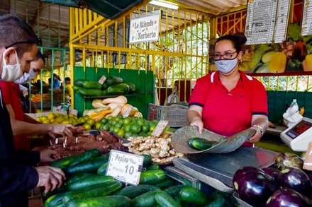 Một góc chợ tại thủ đô La Habana. (Ảnh GRANMA.CU)