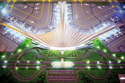 Mô hình sân bay quốc tế Long Thành.