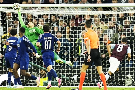 Donnarumma đã có những pha xuất thần cứu PSG khỏi thất bại trước Aston Villa.