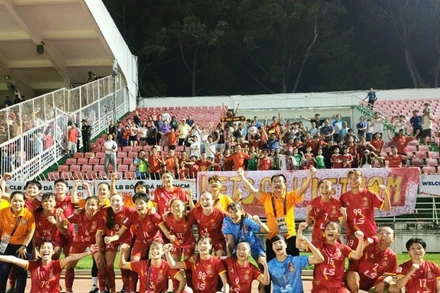 Niềm vui chiến thắng của CLB Thành phố Hồ Chí Minh (Ảnh: thethaovanhoa.vn)