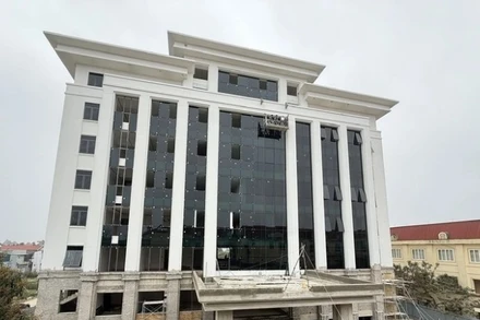 Dự án đầu tư xây dựng trụ sở làm việc cơ quan Hội đồng nhân dân-Ủy ban nhân dân huyện Hoằng Hóa, Thanh Hóa. (Ảnh VIỆT HOÀNG/TTXVN)