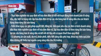 Thực hiện nghiêm quy định về hóa đơn điện tử trong kinh doanh xăng dầu