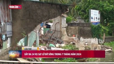 Xảy ra 24 vụ sạt lở bờ sông trong 7 tháng năm 2024