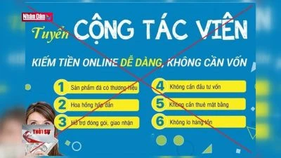 Cảnh giác trước chiêu trò lừa đảo làm cộng tác viên trực tuyến