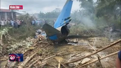 Máy bay quân sự rơi ở Quảng Nam