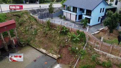 Xói lở nghiêm trọng ảnh hưởng tài sản người dân và hành lang đê
