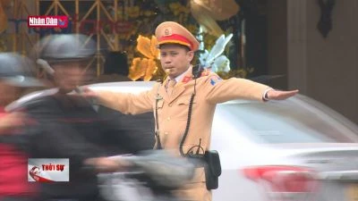 Bảm đảm an toàn giao thông ngày đầu làm việc năm 2024