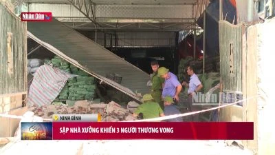 Sập nhà xưởng khiến 3 người thương vong