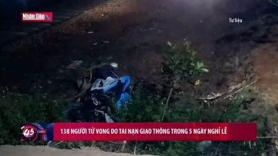 138 người tử vong do tai nạn giao thông trong 5 ngày nghỉ lễ