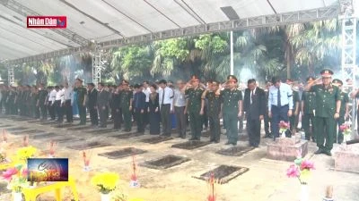 Quảng Bình: Truy điệu và an táng 16 hài cốt liệt sỹ hy sinh tại Lào