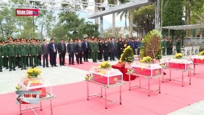 An táng liệt sĩ chiến đấu bảo vệ biên giới phía Bắc