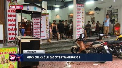 Khách du lịch ở lại đảo Cát Bà tránh bão số 2