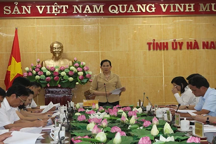 Các đại biểu dự Hội nghị Ban Chỉ đạo thực hiện Nghị quyết số 30-NQ/TW của Bộ Chính trị về phát triển kinh tế-xã hội và bảo đảm quốc phòng, an ninh vùng đồng bằng sông Hồng đến năm 2030, tầm nhìn đến năm 2045.