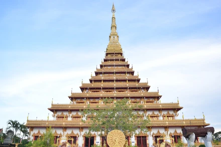 [Ảnh] Nét kiến trúc độc đáo của Bảo tháp chín tầng tại Khon Kaen, Thái Lan