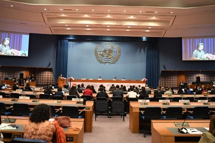 Toàn cảnh Hội nghị rà soát tình hình triển khai Thỏa thuận GCM khu vực châu Á-Thái Bình Dương lần thứ hai.