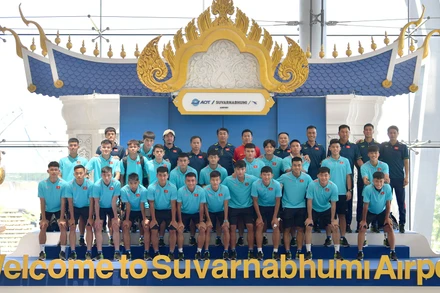 [Ảnh] Đội tuyển U23 Việt Nam đến Thái Lan dự giải vô địch U23 Đông Nam Á 2023
