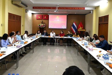 Toàn cảnh lễ Kỷ niệm 95 năm Ngày thành lập Đảng tại Thái Lan.