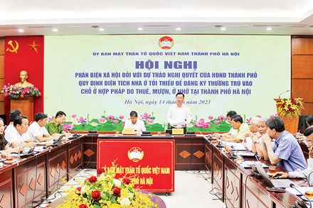 Quang cảnh Hội nghị phản biện xã hội. (Ảnh Hiền Phương)