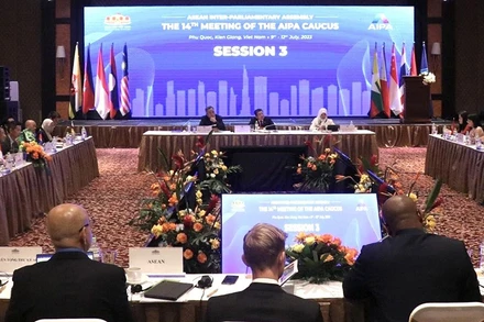 Hội nghị Nhóm tư vấn AIPA lần thứ 14 được Quốc hội Việt Nam tổ chức. (Ảnh TTXVN)